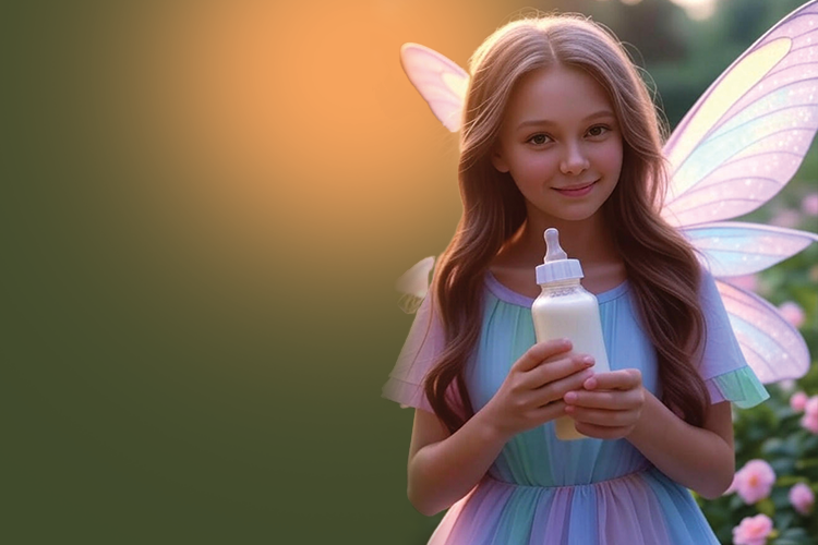 برای کودک قصه پری مهربان شیشه شیر را تعریف کنید.